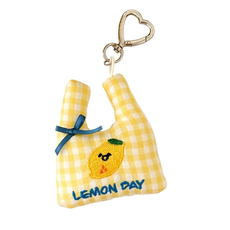 

CORD Fashionable Backpack Charm Keychain Shopping Bag Plush for Girls Women Gift Soft Plush Material Multi Purpose