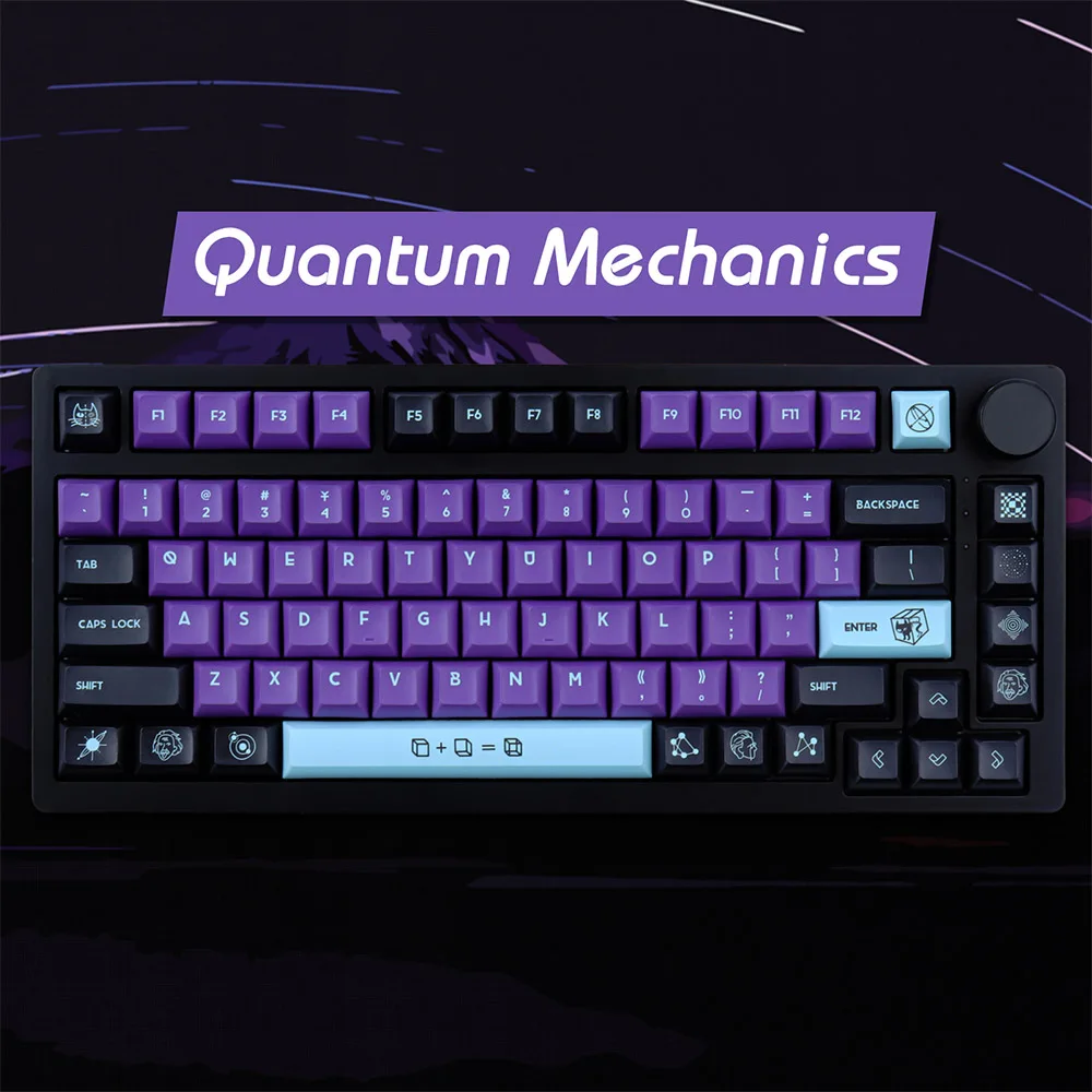 159 Keys/set Quantum Mechanics Keycaps PBT Full 5 Sides Dye Subbed Key Caps KCA Profile Keycap For MX Switch Mechanical Keyboard