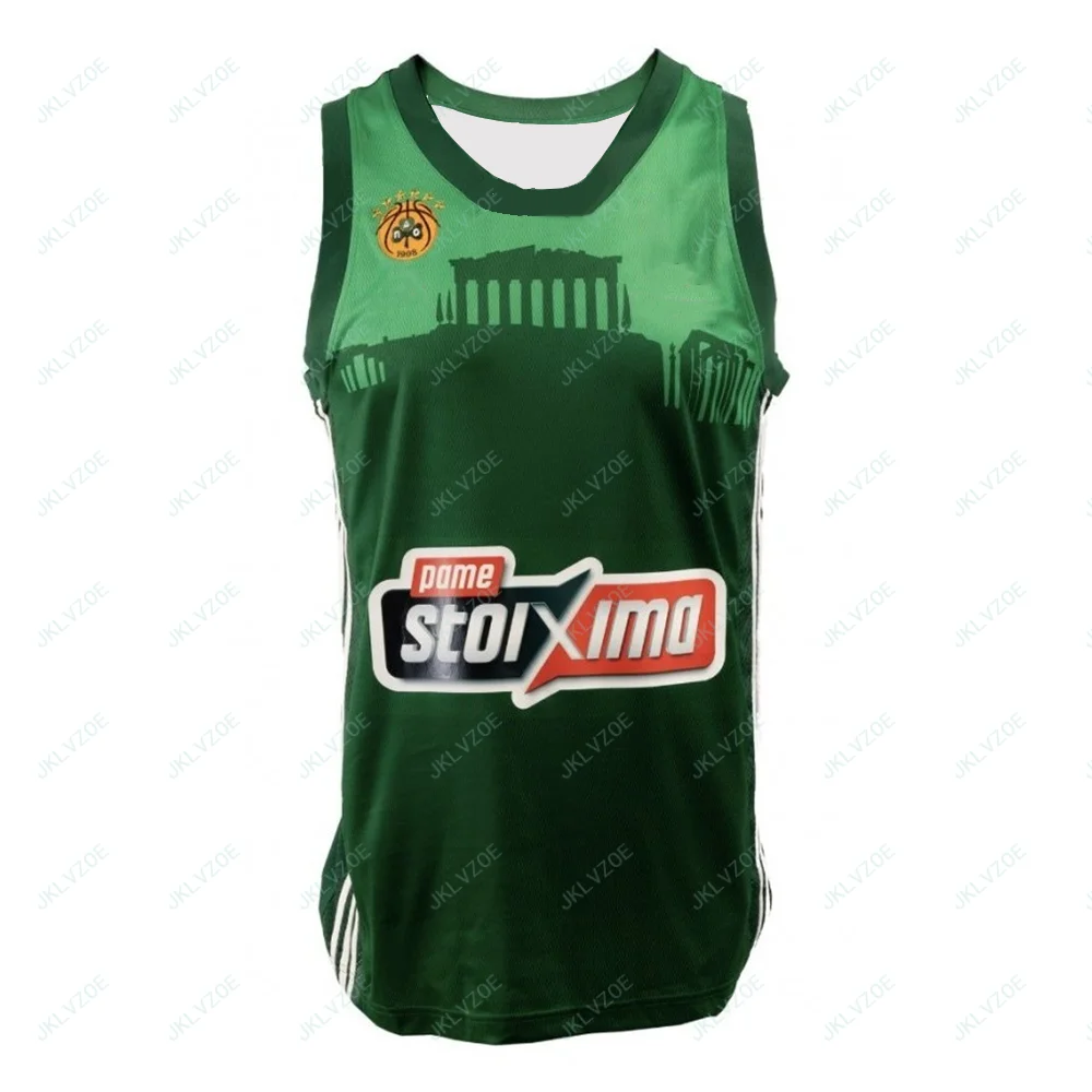 HOT New Arrivals Panathinaitkos Basketball Jersey Fan Special Jersey Kit Greece Men's Basketball Sports Jersey Vest T-Shirt