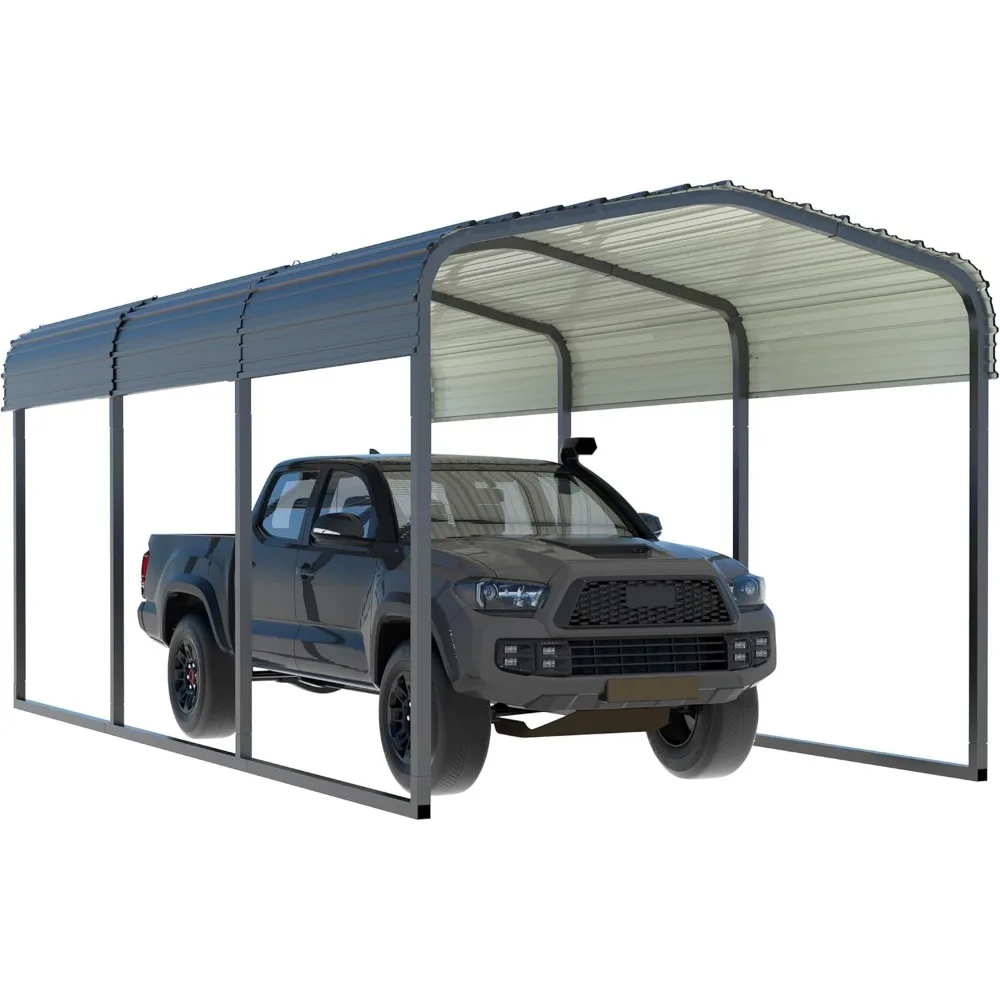 10' x 15' x 8.5' Carport, Heavy Duty Carport with Thicken Steel Roof, Upgraded Extra Large Carport Garage, Metal Car Port for