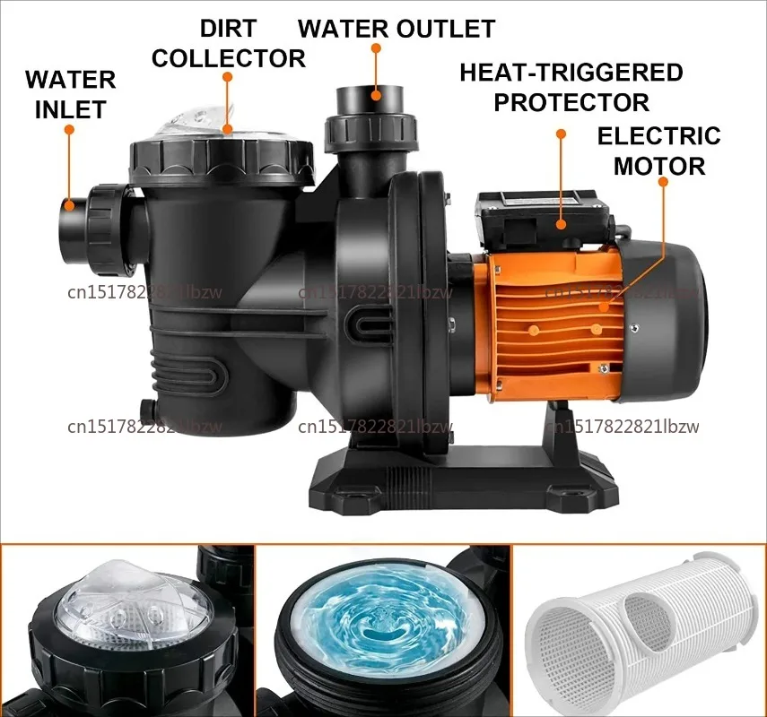 96V DC Solar Submersible Pump, 200-300m Ultra Long Distance Buried Groundwater Circulation Pump