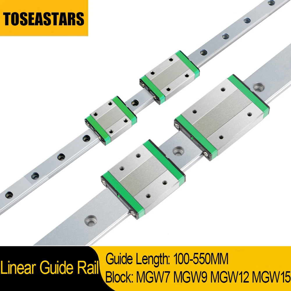 

Linear Rail Slide MGW12 MGW15 MGW7 MGW9 Guide Rail Miniature MGW Linear Guide MGW Carriage CNC 3D Printer 200 300 400 500 550mm