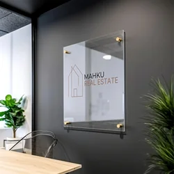 Classic Transparent Acrylic Business Sign with Your Company Logo Customized Billboards Commercial Brand