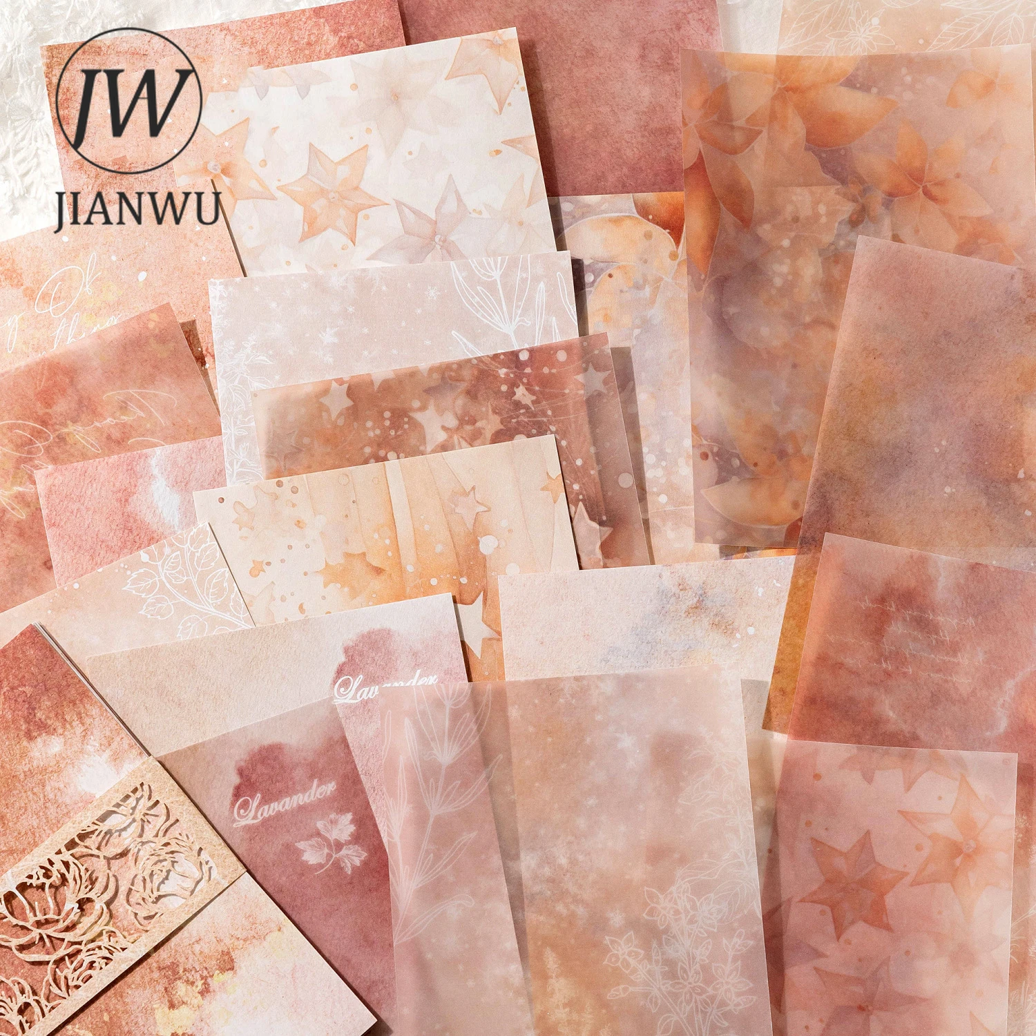 JIANWU 컬러 블러 시리즈 빈티지 수채화 얼룩 풍경 콜라주 스크랩북 재료 종이 크리 에이 티브 정크 저널 편지지
