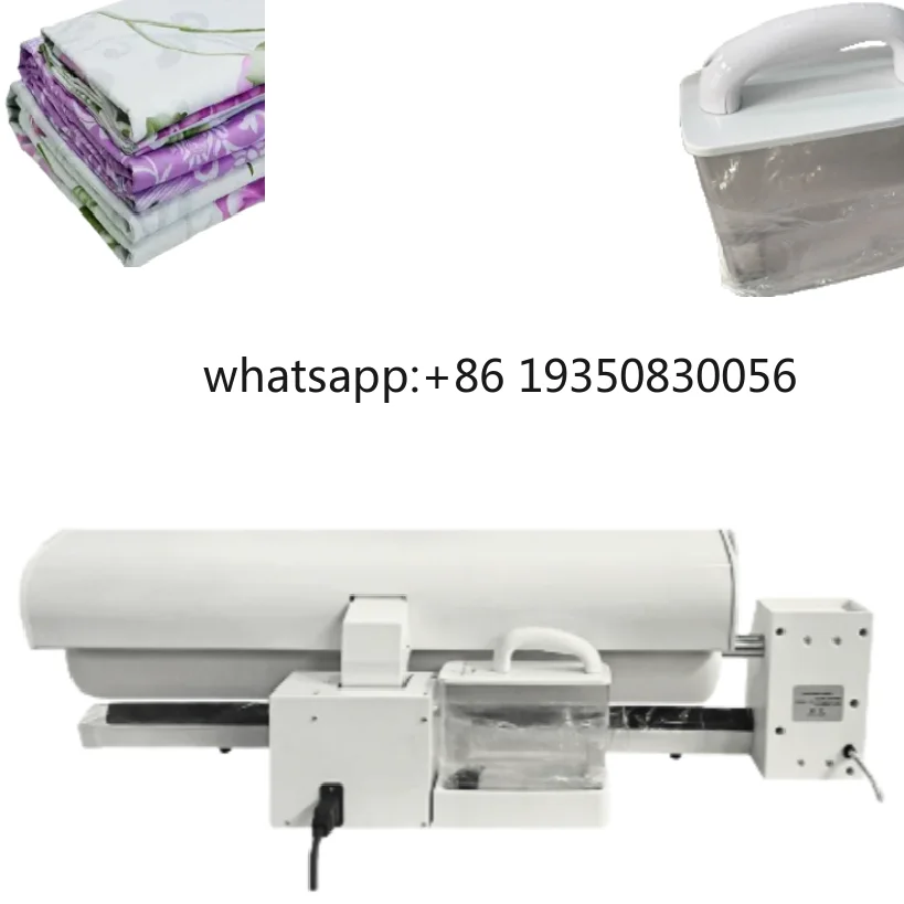 Motorized Garment Press Machine 900mm Wide for Hotel Linen Industrial Textile Steaming