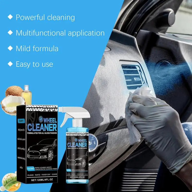 For Refer To Description  Car Cleaner Spray 120ml Car Renovation Cleaner Gentle Car Leather Seat Refurbishment Multi-Purpose