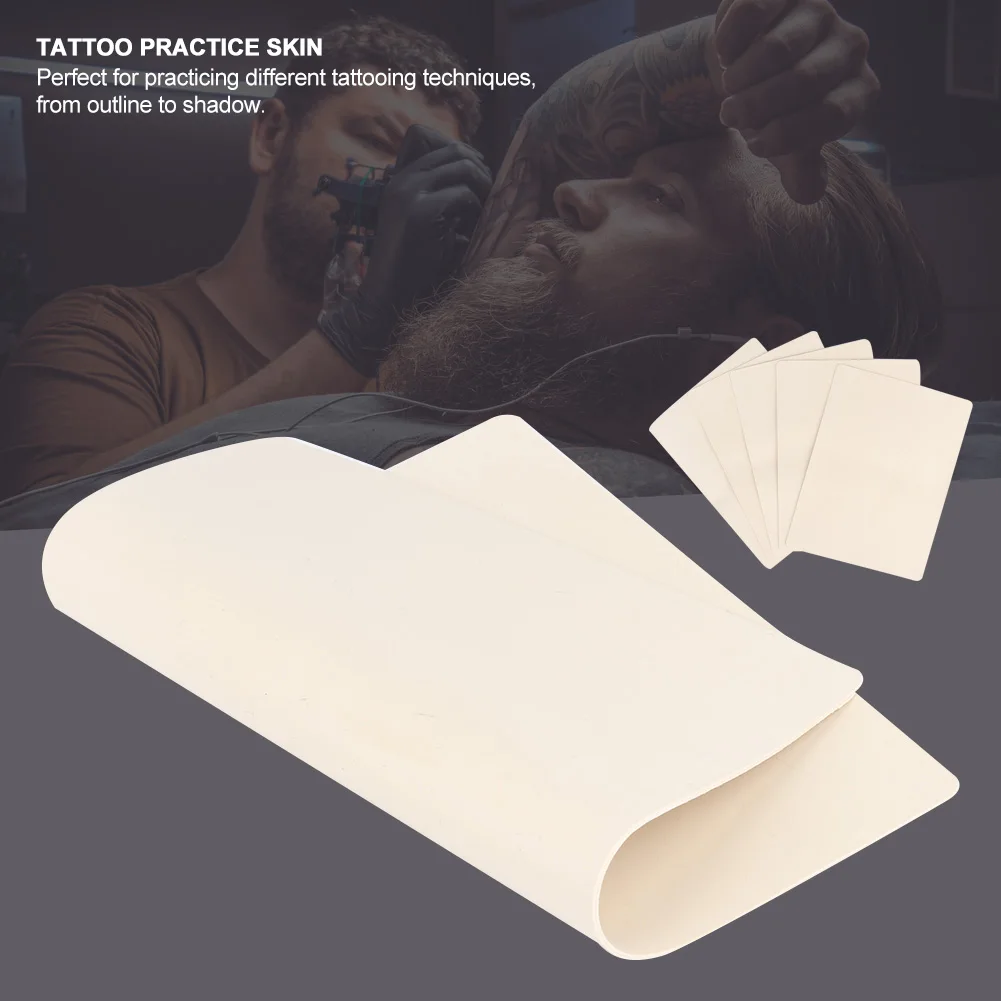 5Pcs Tattoo Practice Skin Professional Blank Tattoo Skin Beginners Makeup Tattoo Fake False Practice Skin Tattoo Practice Skin