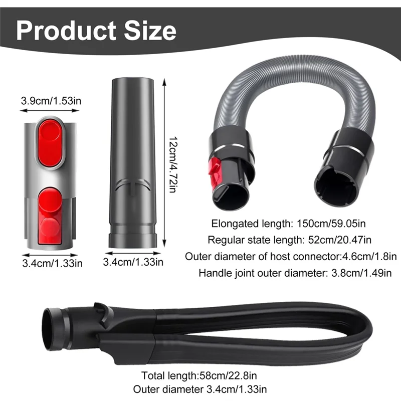 Accessoires pour aspirateur Dyson V7, V8, V10, V11, V15, accessoire de rêve pour aspirateur Dyson, tuyau, fente, buse, grotte