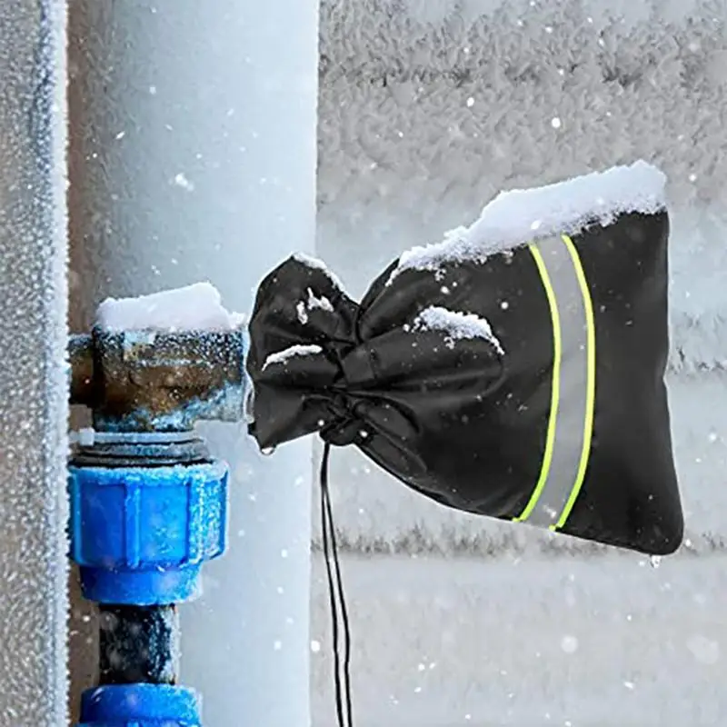 15x20cm Outdoor Water Faucet Cover Winter Water Spigot Antifreeze Protection Sock Waterproof Reflective Reusable Tap Protector