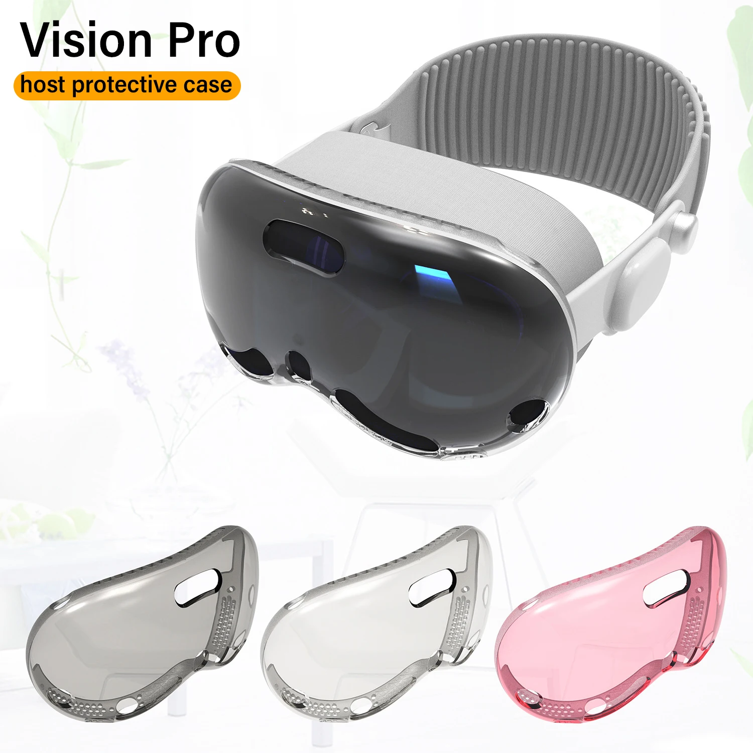 TPU Soft Silicone Case for Apple Vision Pro VR Anti-scratch Protective Case for Vision Pro Host Shockproof Transparent Cover