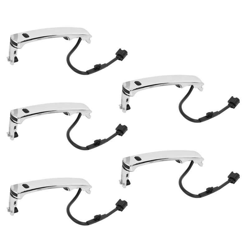 5X Car Chrome Outside Left Door Handle For Nissan Rogue 2010 2011 2012 2013 80640-Ca012 80640Ca012 80645-Ca000