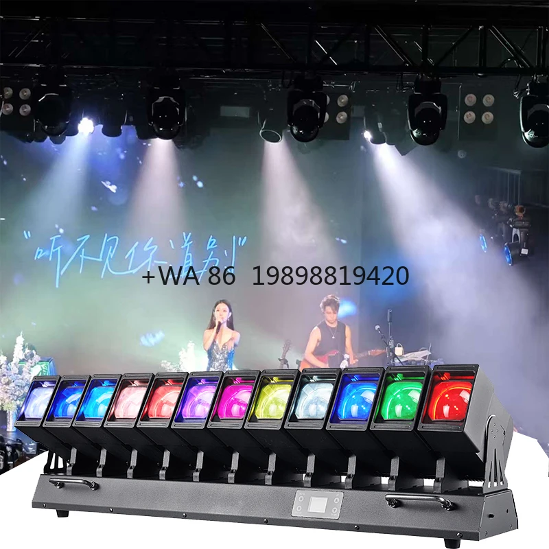 

12x60 Вт RGBW зум-светодиод DMX512 с подвижной головкой, пиксельное управление для ночных клубов, концертов, диджеев, дискотек