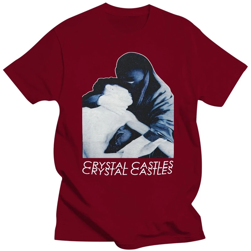 Crystal Castles Men\'s Burka Slim Fit T-shirt Black Summer Short Sleeve Shirts Tops S~3Xl Big Size Tees T Shirt