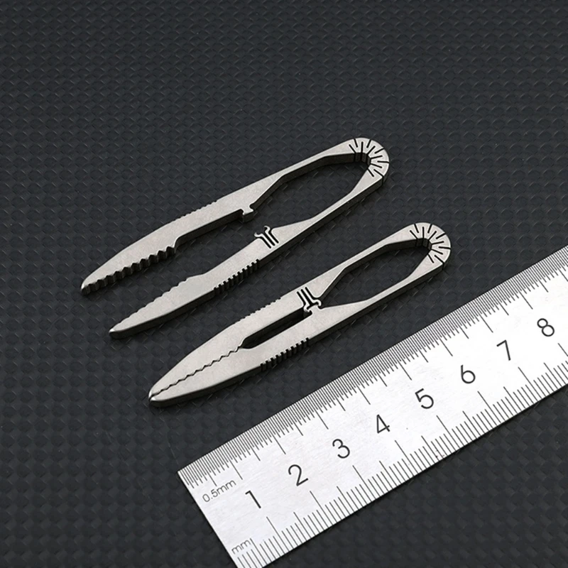 Titaniums Steel Tweezer Outdoor Survivals Travel Small Tweezer Pocket Maintenance Tool for Camping Hikings Emergencies