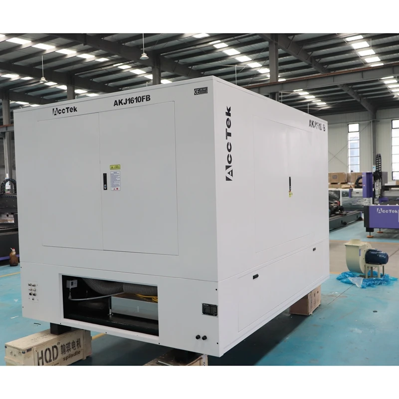 AKJ1610FB from AccTek Full Protection Cover Laser Cutting Machine 1000w 2000w 3000w