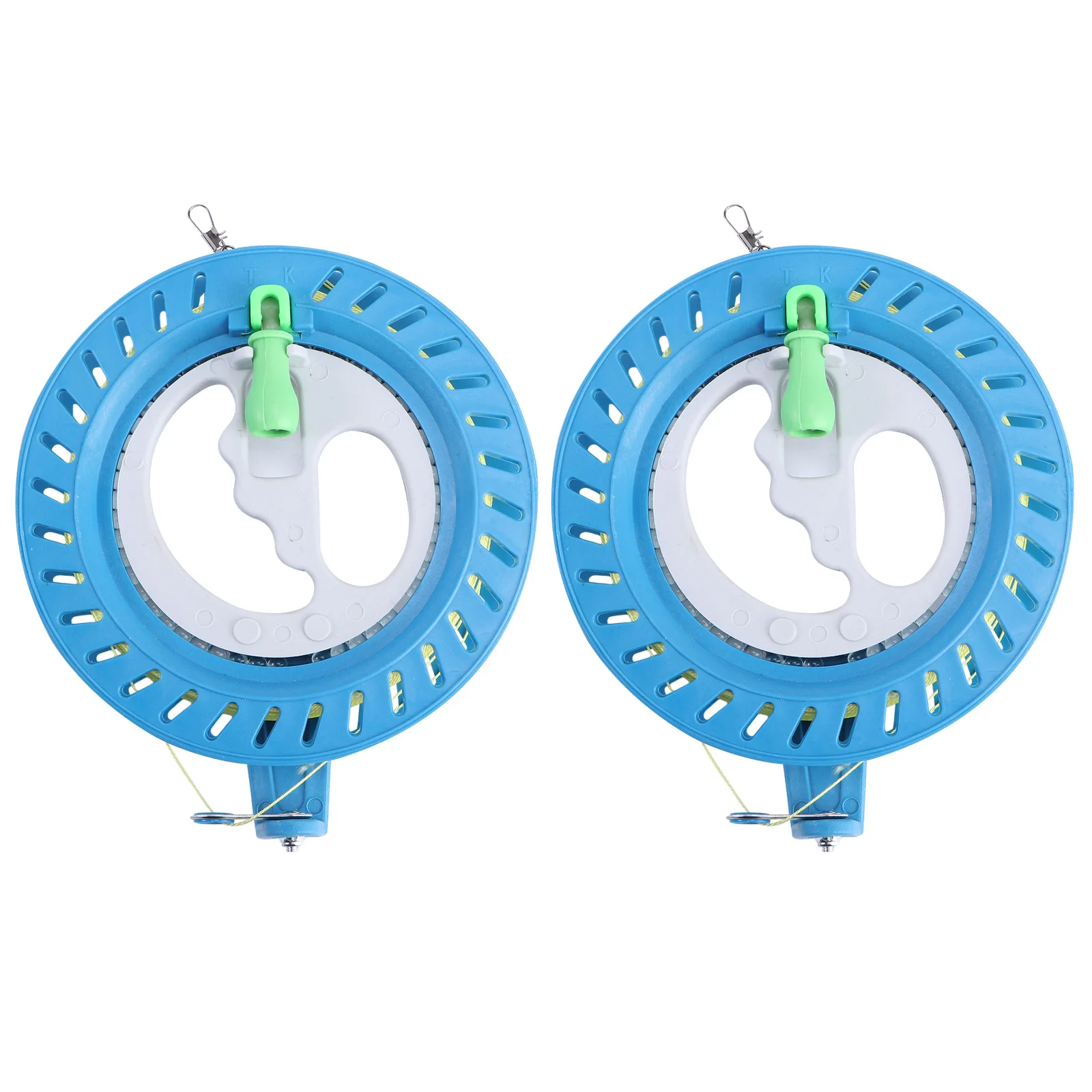 

2pcs ABS Plastic Kite Line Reel 15cm 150m String Ergonomic Grip Design Lockable Hand Wheel Kite Flying Kit