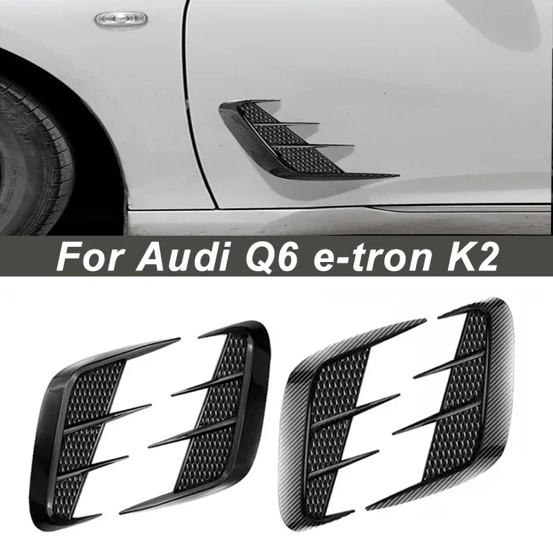 Shark Gills Side Fender Sticker Simulation Air Intake Trim For Audi Q6 e-tron K2 Body Accessories