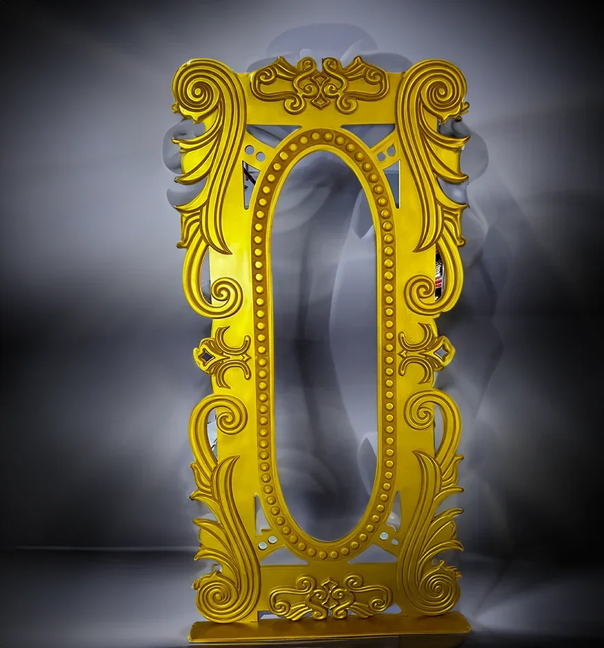 Luxury Golden Acrylic Wedding Background Decoration Rectangle Design High-End Event Ambiance Enhancer