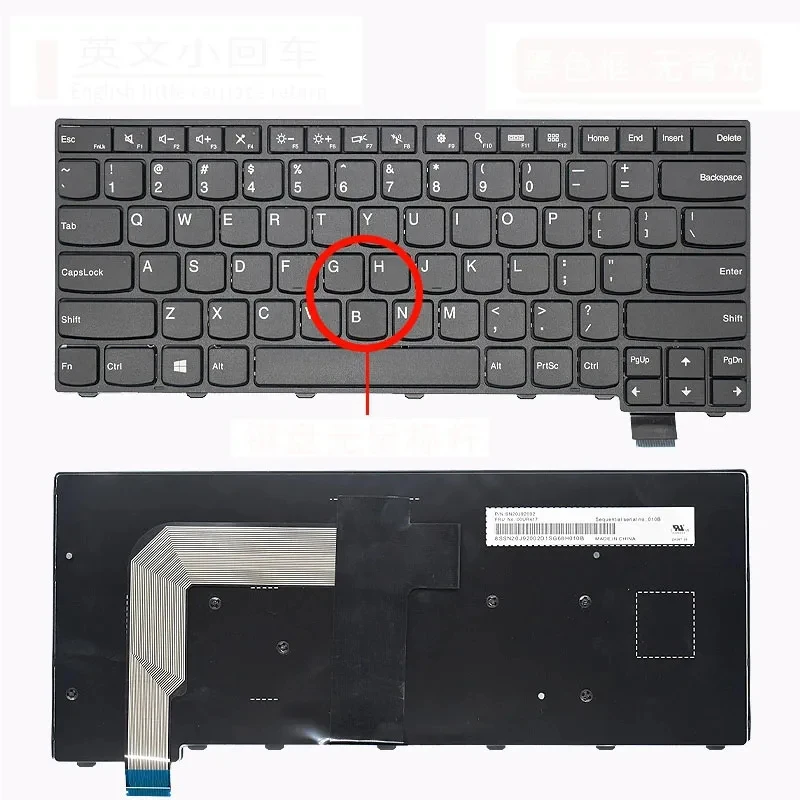 US Keyboard without stick point For Lenovo T460S T470S No backlitLaptop