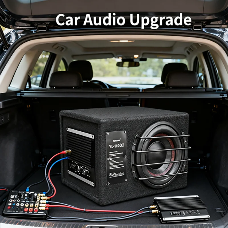 Super Subwoofer de 500W, altavoces de doble bobina de Audio para coche de 10 pulgadas, altavoz de alta potencia con fiebre de 12V, subwoofers activos para coches y vehículos