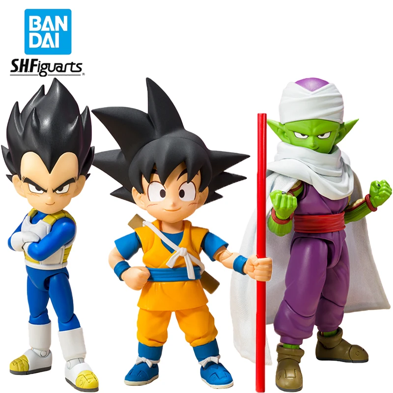 In Stock Genuine Original S.H.Figuarts Son Goku & Vegeta IV & Piccolo (MINI)-DAIMA- DRAGON BALL Action Anime Figure Dolls Gifts