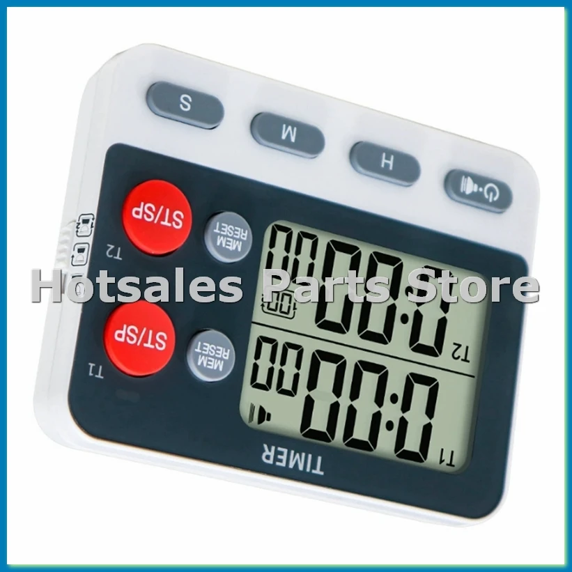 Digital Kitchen Dual Group Cycling Timer Three Timing Options,Mute/Turn Off Memory Function Timer for Cooking Studying-A57M