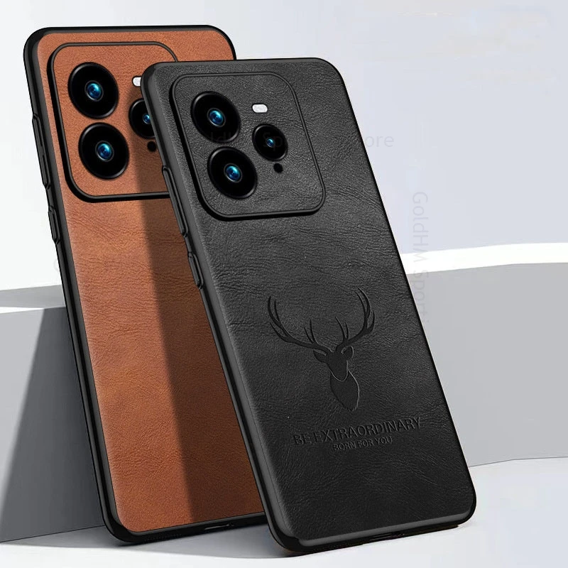

For Oppo Realme GT 7 Pro 3D Cartoon Elk Deer Head Phone Leather Case For Realme GT7 Pro Metal Camera Protector Shockproof Cover