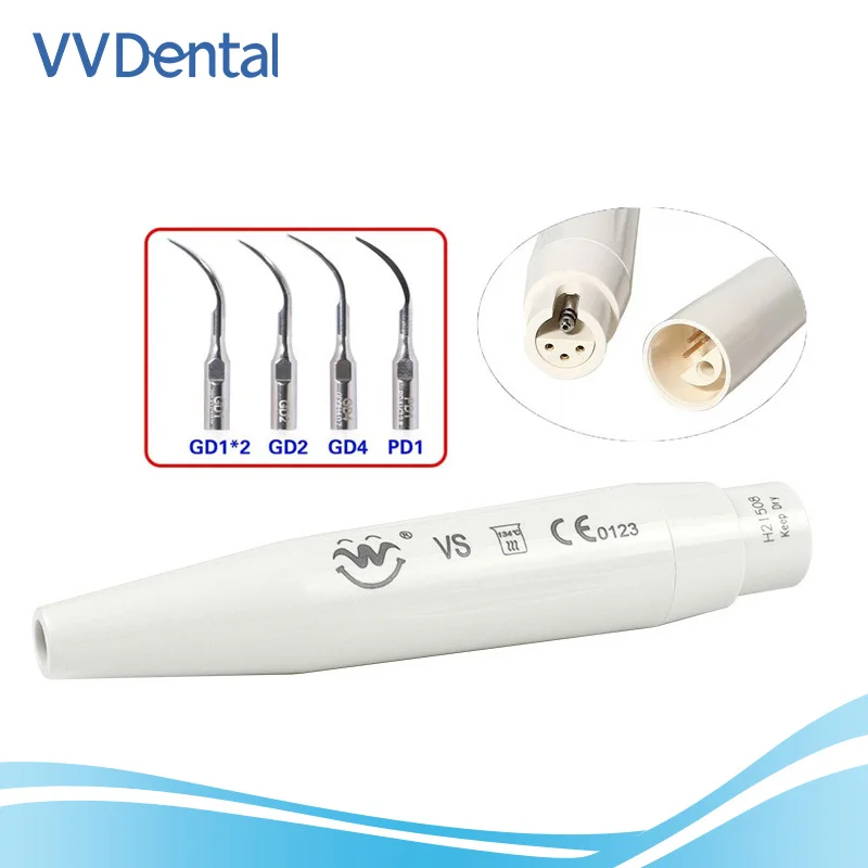 Dental Ultrasonic Scaler Handpiece with 5pcs Scaler Tips for WOODPECKER SATELEC DTE NSK Ultrasonic Scalers for Teeth Cleaning