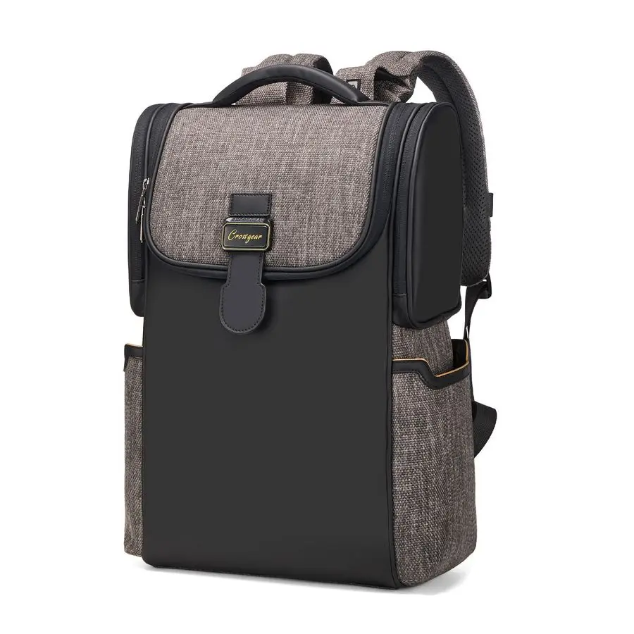 캐주얼 데이팩 백팩, 경량, 충격 흡수 패딩 스트랩, 통기성 등판, 남성용 비즈니스 노트북 백팩, 멀티
