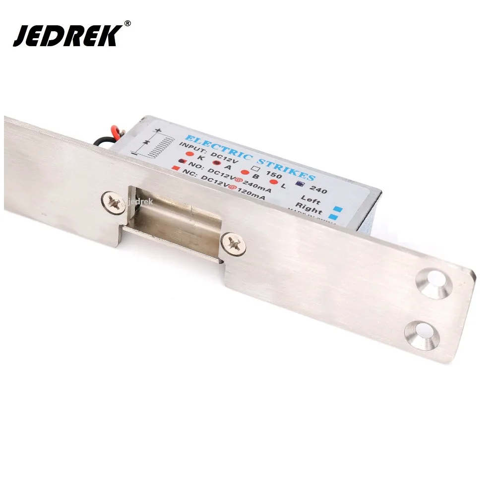 Long type panel Dual port Electric Strike lock Cathode lock  for access control NO NC Fail Secure Fail Safe