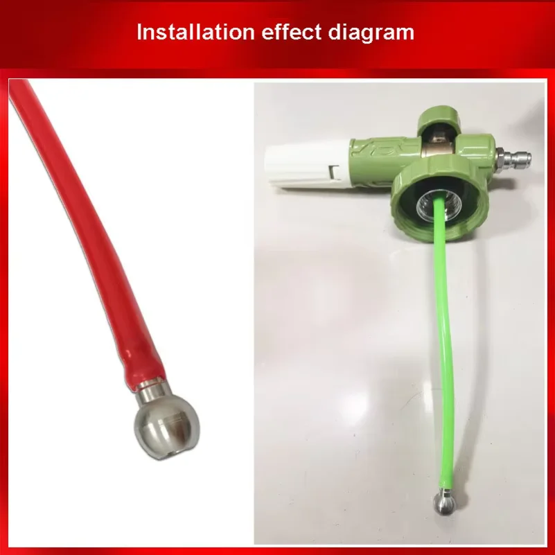 1pc SUS304 Stainless steel Foam Lance Pipette Gravity Ball filter screen suction tube High Pressure cleaning machine Accessories