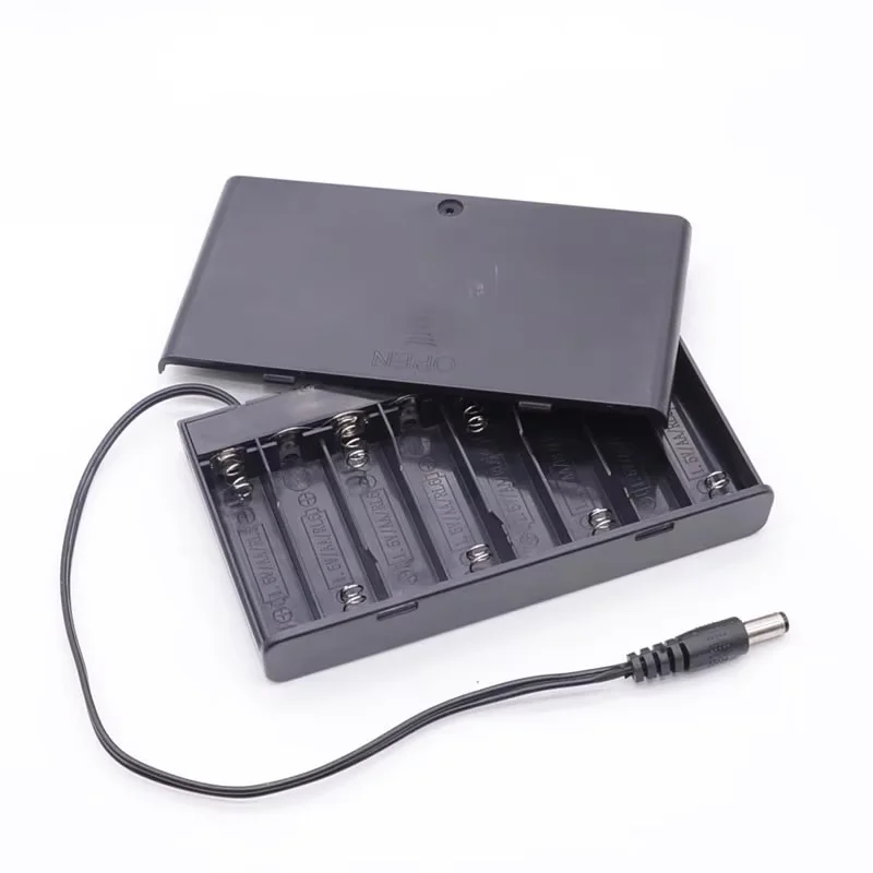 8 Section AA DC12V Dry Battery Box Cell Power Battery Holder/Case The Battery Compartment DIY Connectors Switch