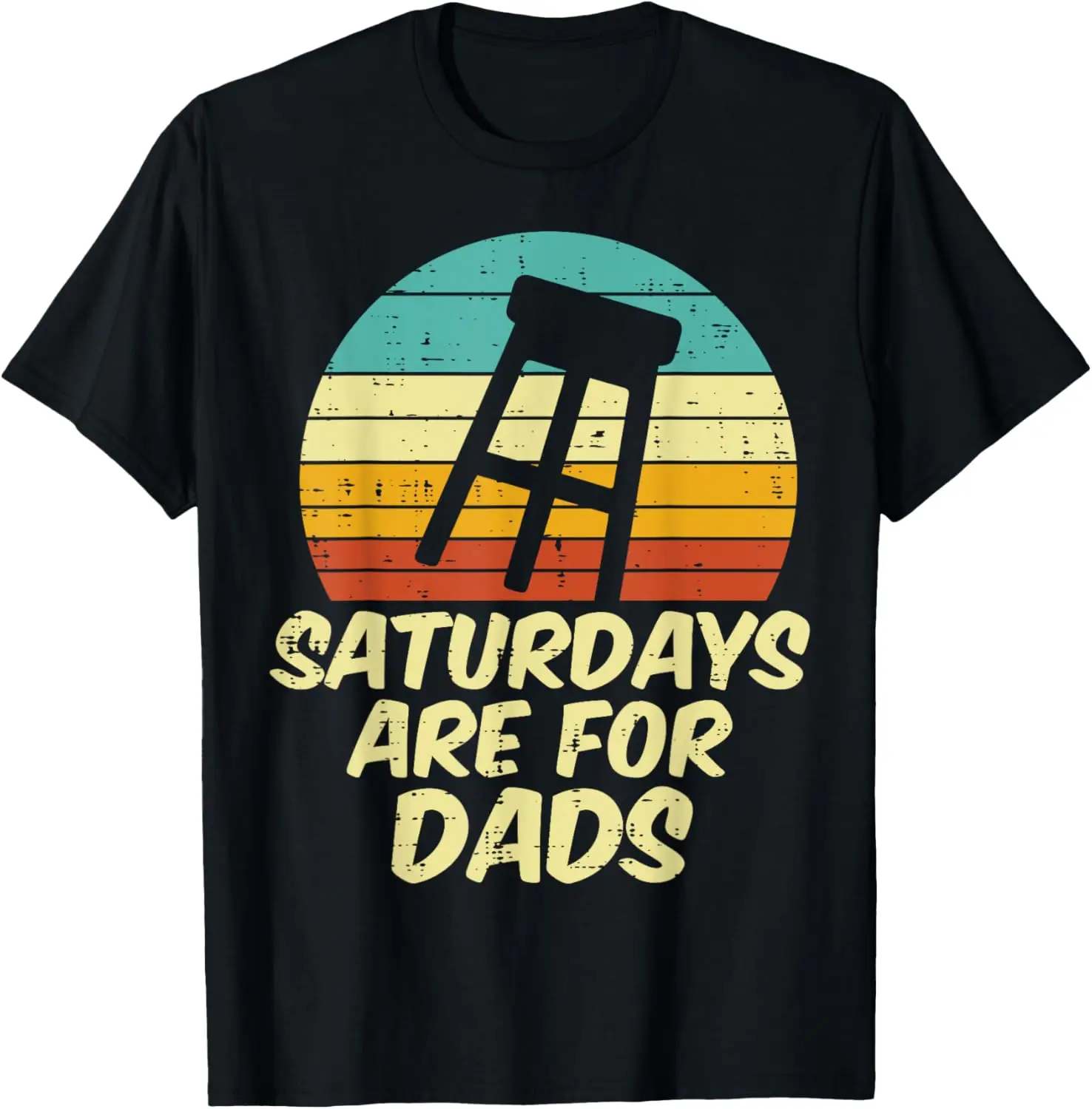 Barstool Saturdays Are For Dads Retro Fathers Day Daddy Papa T-Shirt