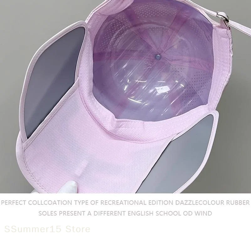 【R】Sunscreen Hat Unisex Summer Sun Hat Outdoor Sports Big Brim Cap Breathable Fishing Hat Retractable Sunshade Anti-Ultraviolet