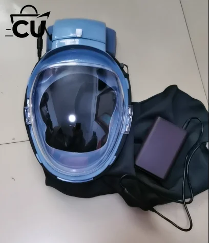 Powered Air Purifying with Rechargeable Motor & Face Shield, Comfortable Anti-Dust Hood for Construction Painting
