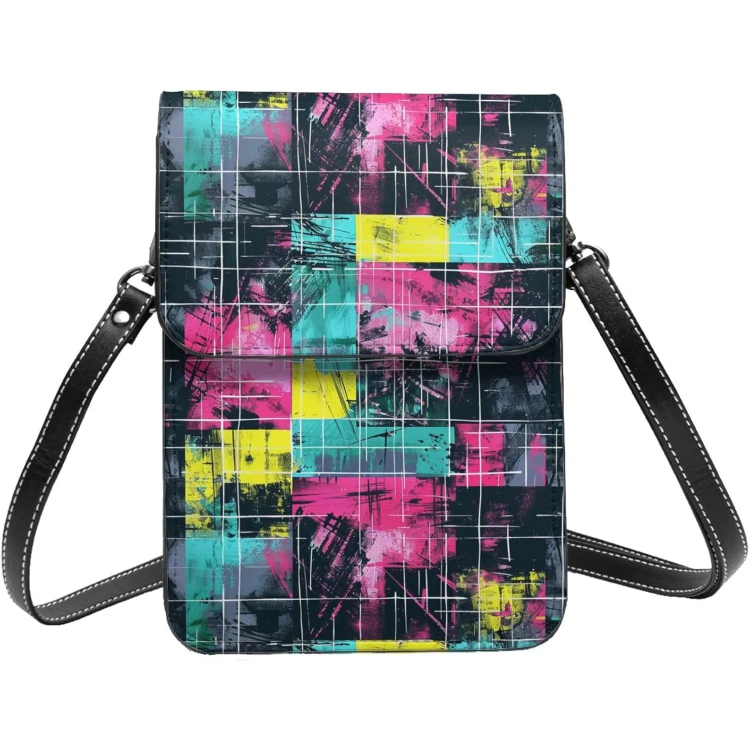 

Leather Portable Phone Bag Wallet Protect Your Phone Adjustable Cute Crossbody Bag with Strap