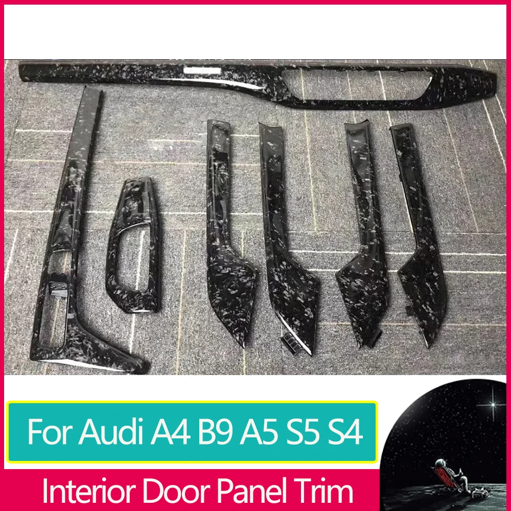 

7PCS Car Central Console Gear Shift Air Vent Outlet Frame Interior Door Panel Trim For Audi A4 B9 A5 S5 S4 2017 2018 2019-2023