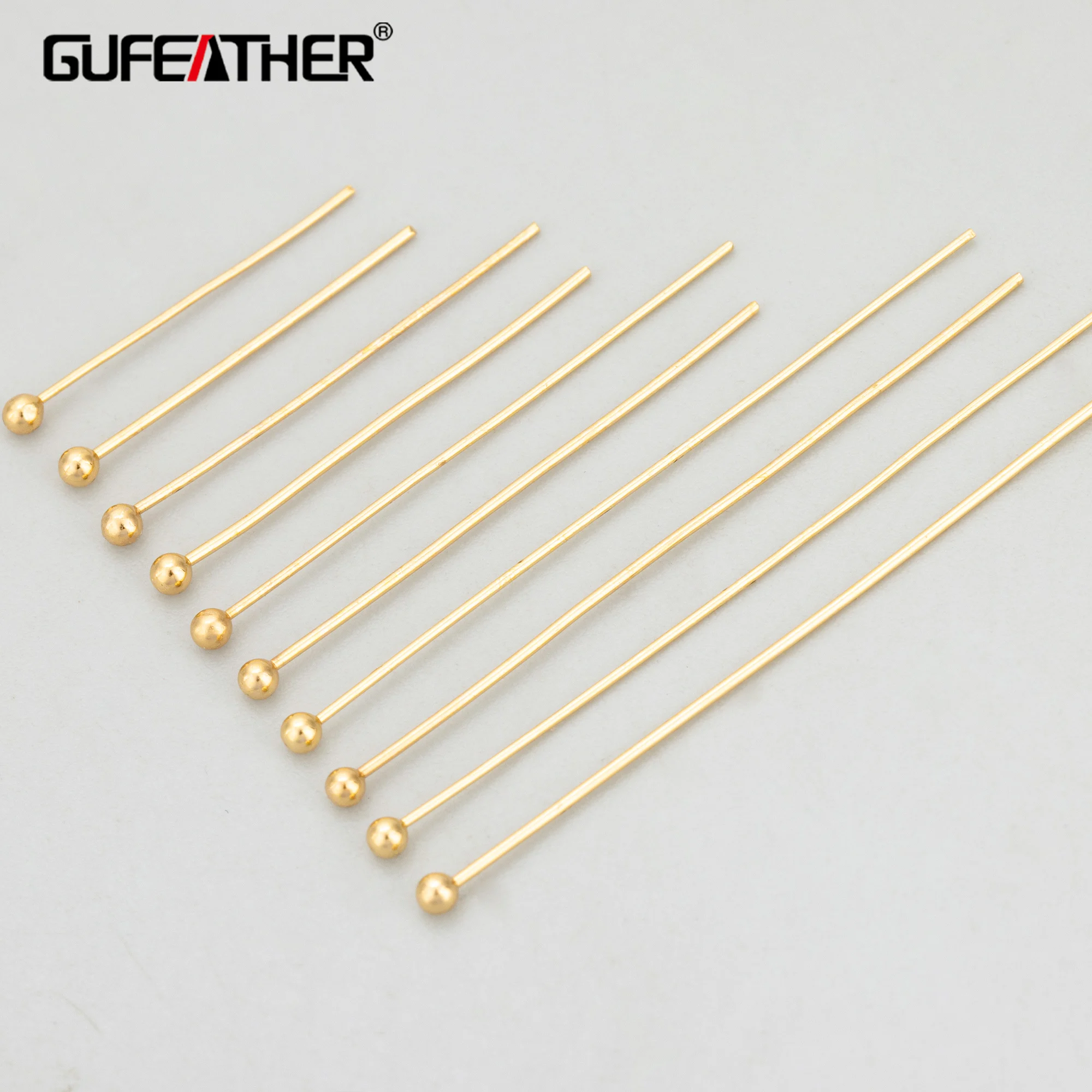 GUFEATHER,one pack/lot,MG90,jewelry accessories,18k gold plated,copper,nickel free,pins,diy accessories,needles,jewelry making