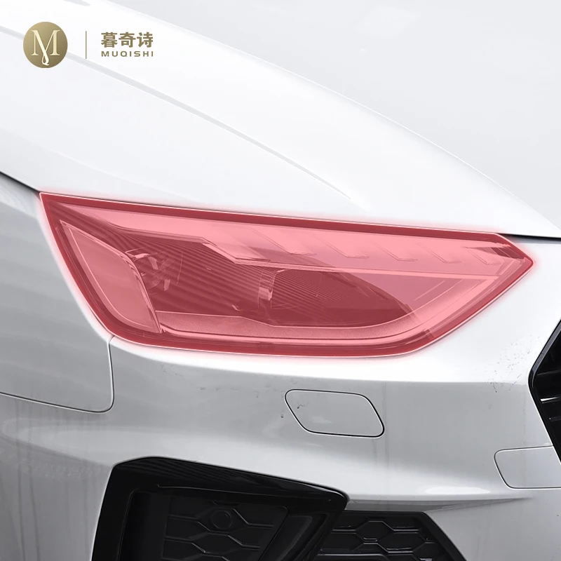 

Предварительно вырезанная внешняя фара автомобиля, устойчивая к царапинам защитная пленка из ТПУ, прозрачная/копченая черная для Audi A4 B9 2020-2024