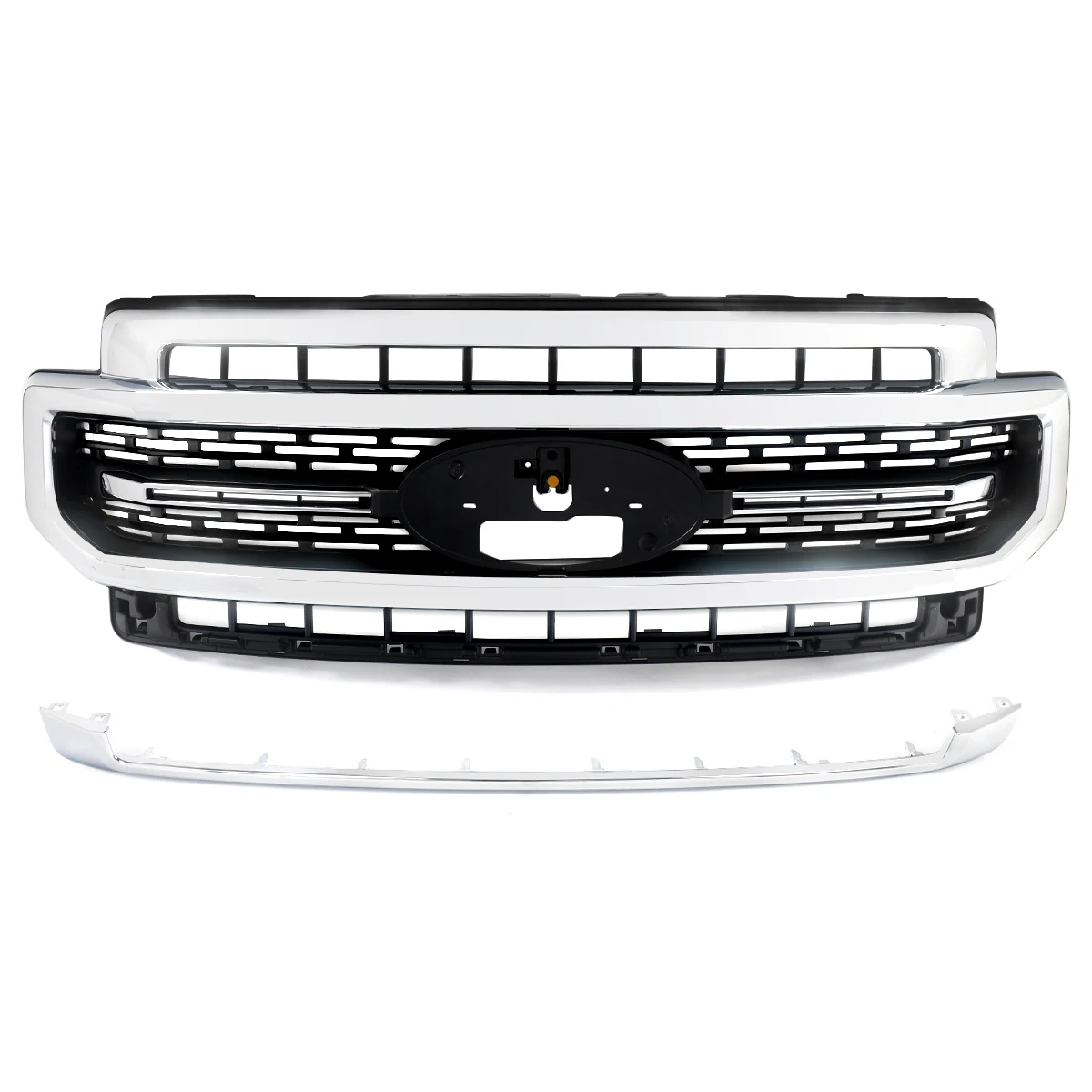 Chrome Front Grille Upper Grill Replace For Ford F250 Super Duty Lariat 2020-2022 Fronr Bumper Grille Modified Grill Accessories