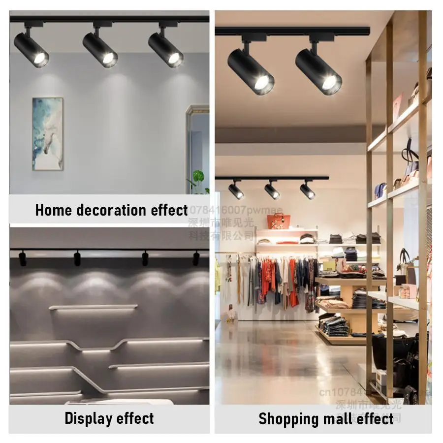 2 Wired LED Track Light System Spotlight Track Ceiling Lighting 10W 20W 30W Spot Lights Alumium Kitchen Cob Rail Lighting Lamp