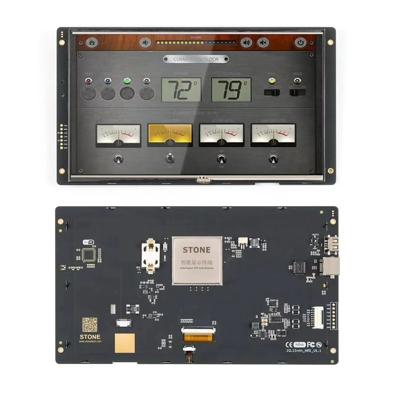 

10.1" SCBRHMI HMI Intelligent Smart UART Serial Touch TFT LCD Module Display Panel For Equipment Use