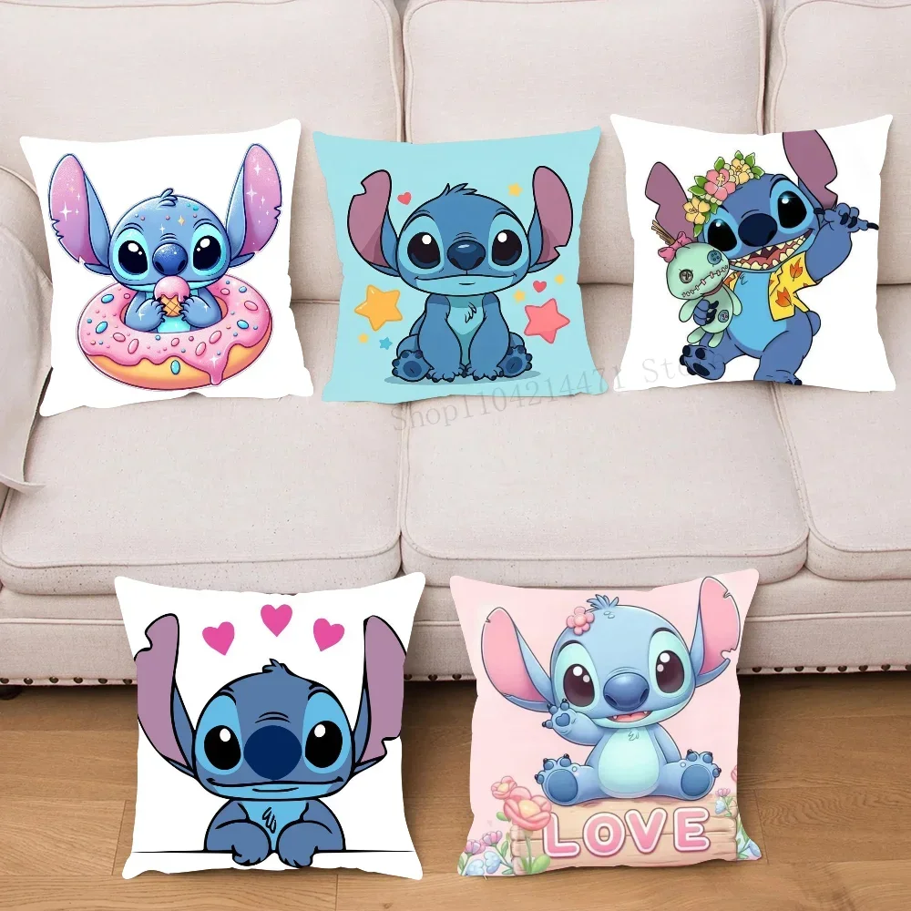 

1pc Stitch Pillow Case Square Bedroom Sofa Leisure Comfort Cushion Car Living Room Home Decoration