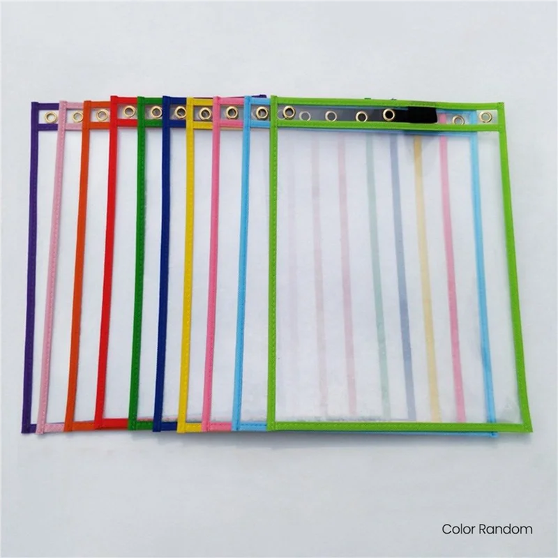

80Pcs Reusable Dry Erase Pockets, Assorted Colors For Children Kids Students