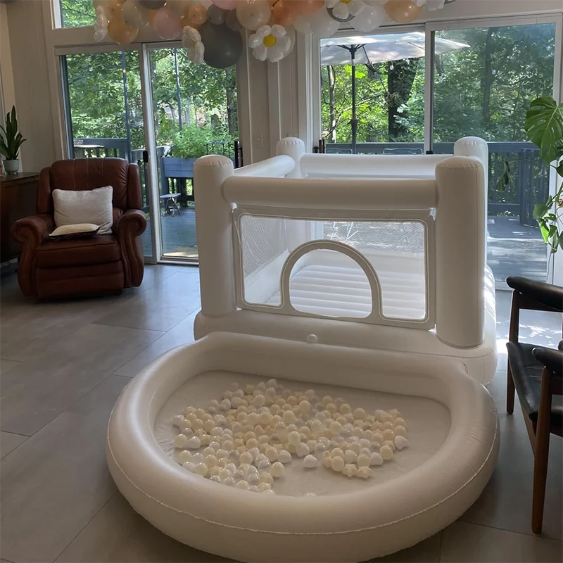 Mini château gonflable en PVC pour enfants, châteaux gonflables, châteaux sautants d'intérieur avec fosse à balles, accessoires de décoration de fête d'anniversaire pour enfants