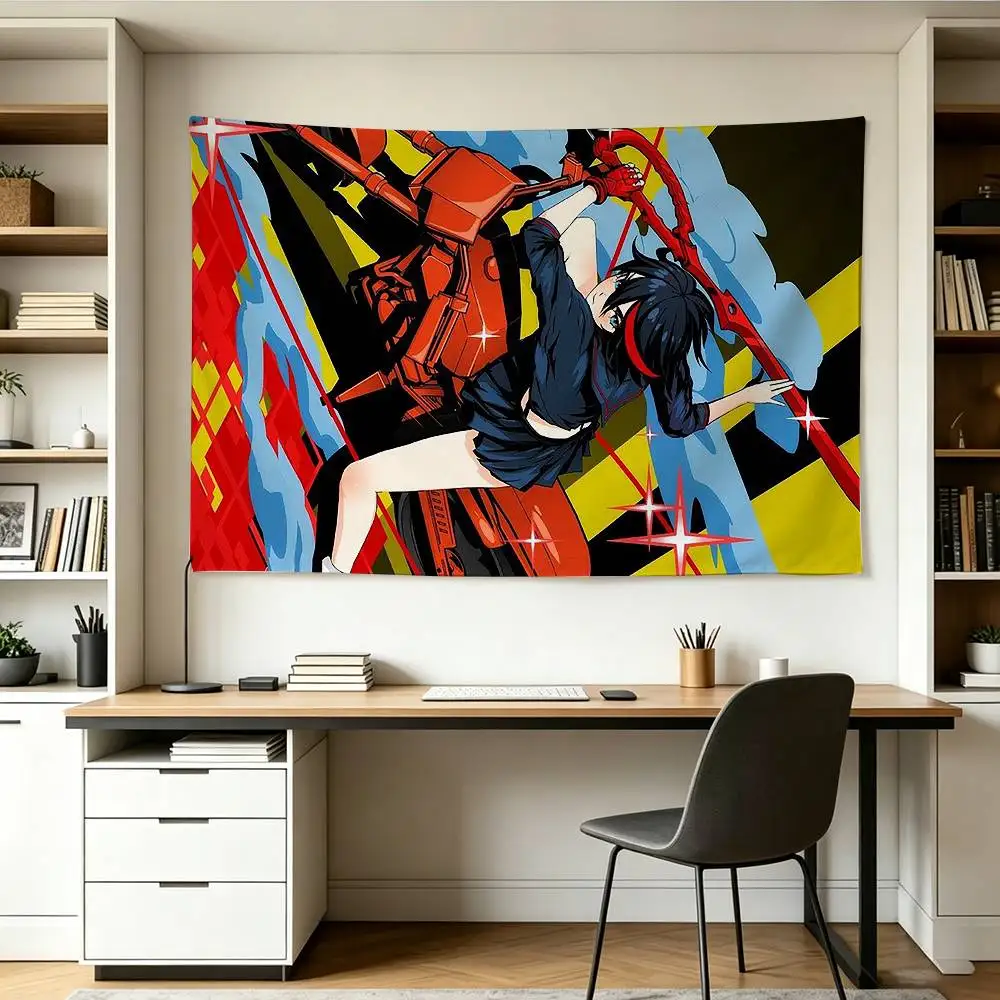 Kill la Kill Anime Flags Wall Hanging Background Art Banner for Bedroom Home Outdoor Decor