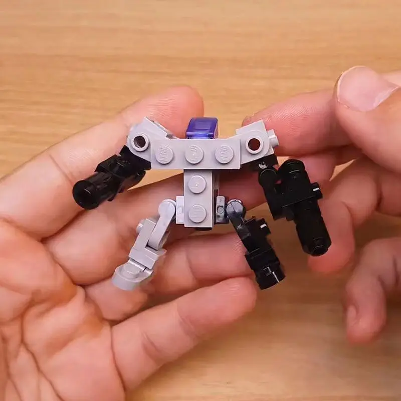 Miniature Robot Exoskeleton Building Blocks Intelligence Enhancement Toy Model Handgun Robot MOC Transforming Mechanoid