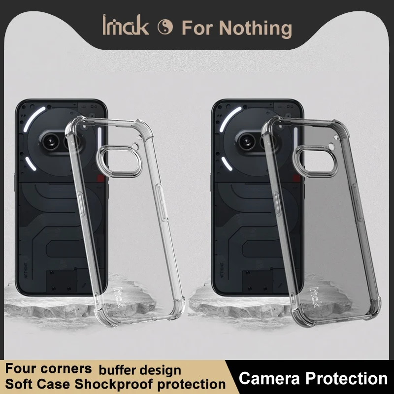 Чехол Imak для телефона Nothing 3a Pro, 3a, 2a Plus, Phone 3, 2a, 2 5G, устойчивый к падению, мягкий силиконовый прозрачный чехол из ТПУ