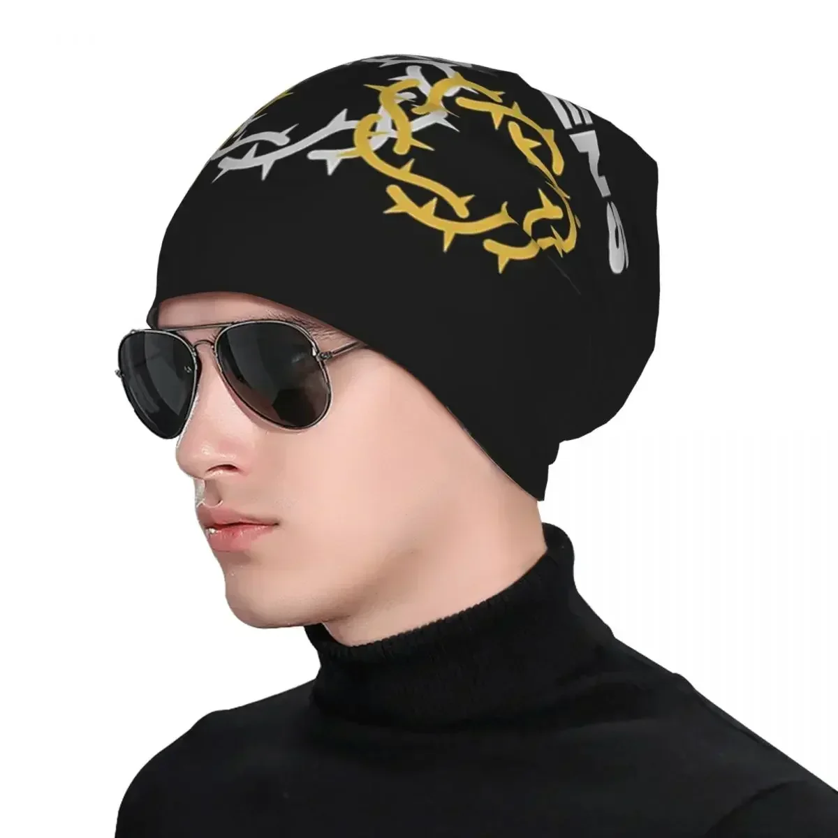 Bad Omens Band Logo Warm Knitted Cap Fashion Bonnet Hat Autumn Winter Outdoor Beanies Hats for Unisex Adult