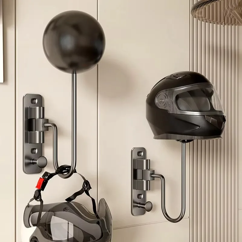 オートバイヘルメットラック壁掛け式家庭用に適しており、さまざまなヘルメットに適合します帽子収納ホルダー帽子収納抗変形